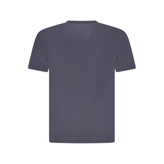 Blue Cotton Men T-Shirt