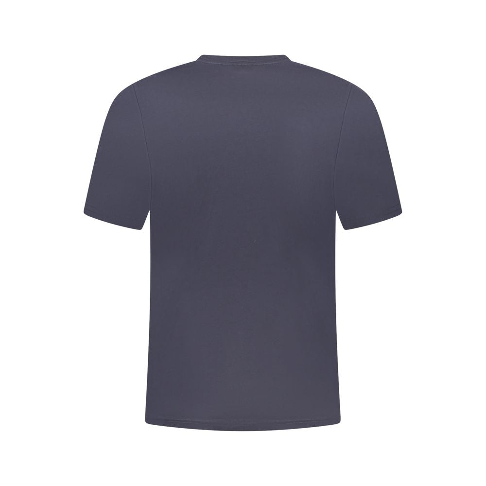 Blue Cotton Men T-Shirt