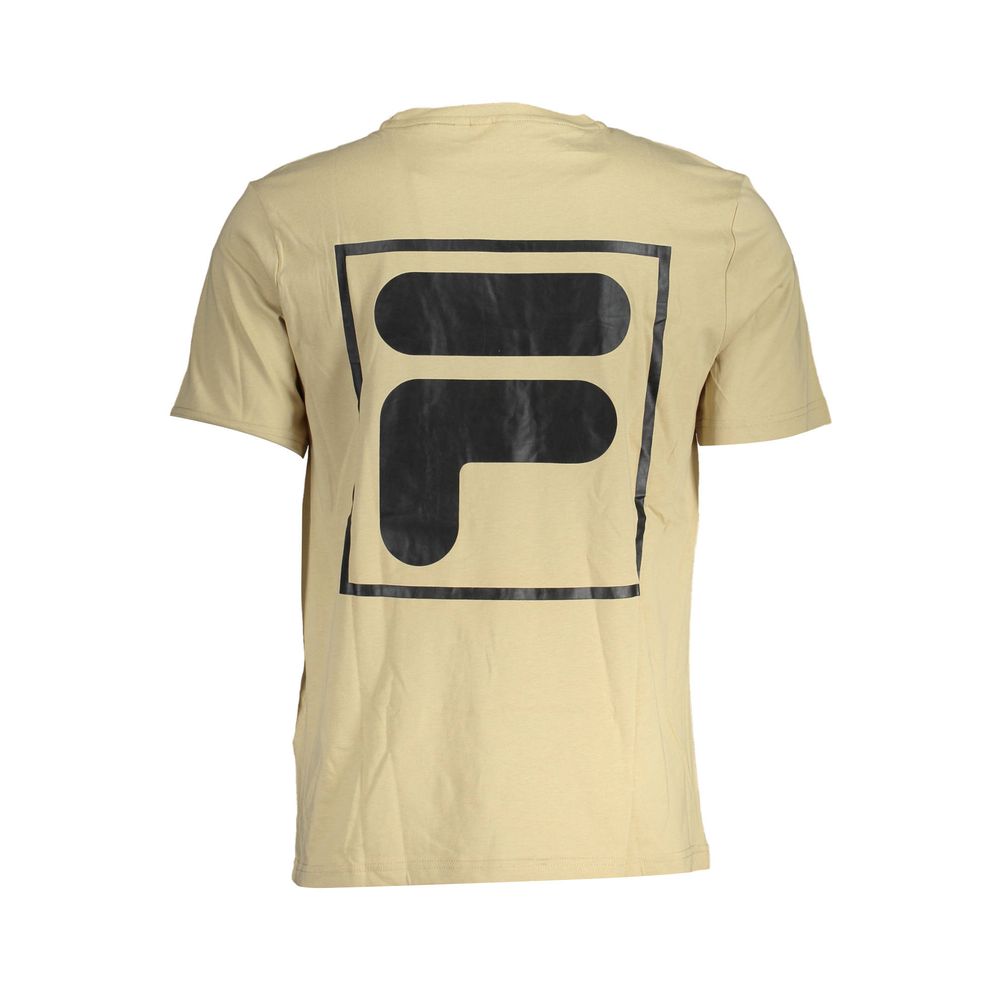 Beige Cotton Mens T-Shirt