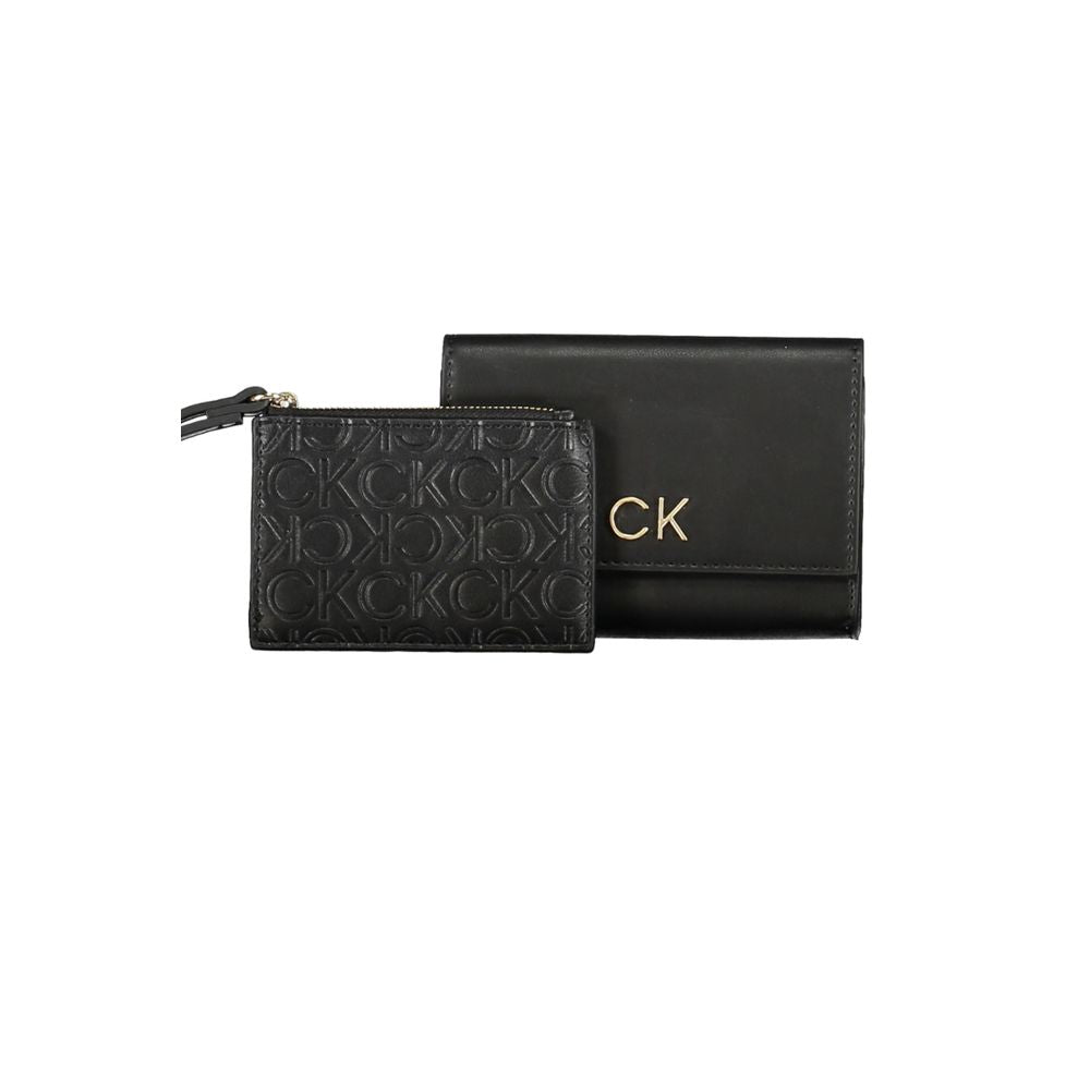 Black Polyester Women Wallet