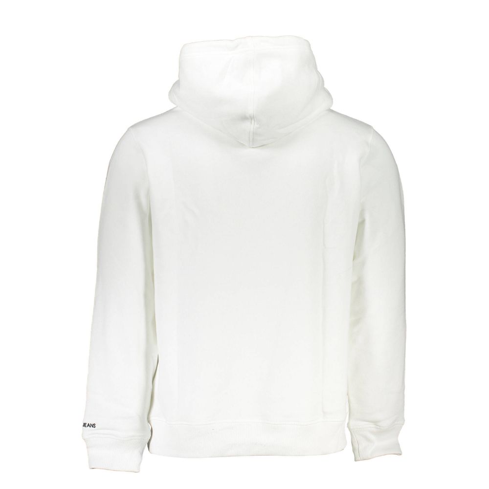 White Cotton Men's Hooded Sweater