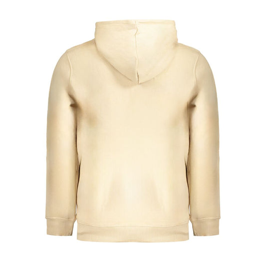 Beige Cotton Men Sweatshirt