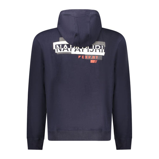 Blue Cotton Men's Hoodie