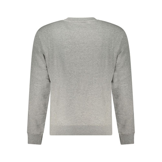 Gray Cotton Men Sweatshirt