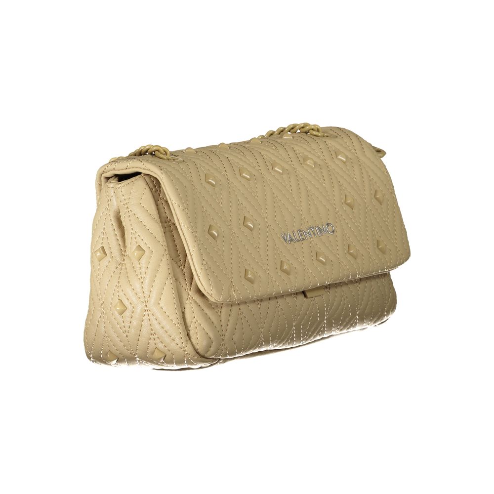 Beige Polyurethane Women Shoulder Bag