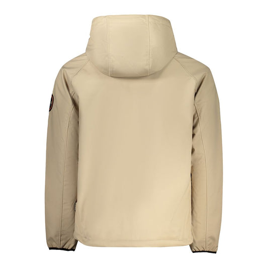 Beige Recycled Polyester Men Jacket