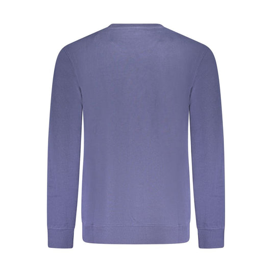 Blue Cotton Men Sweater