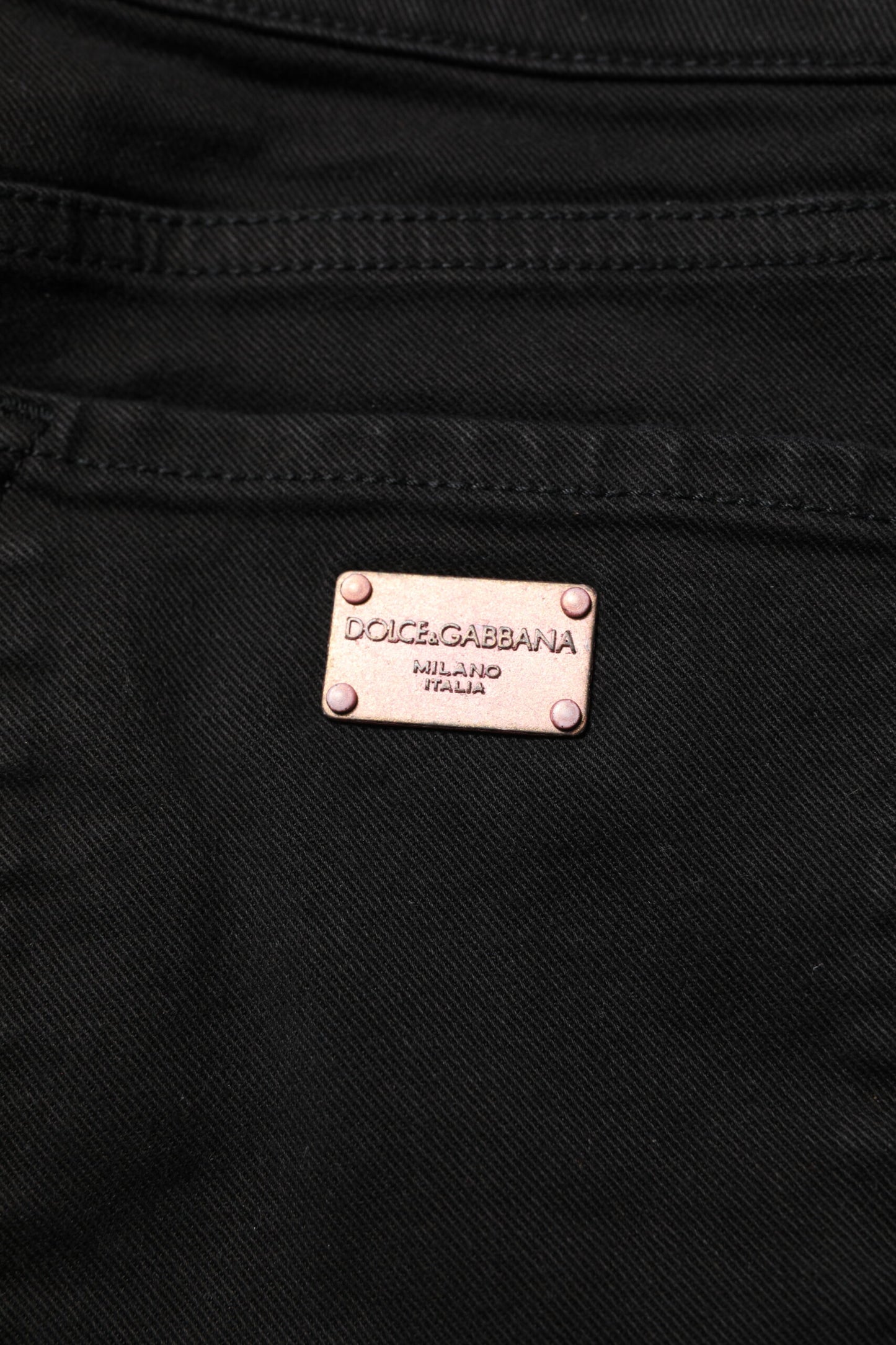 Black Cotton Skinny Mid Waisted Denim Jeans