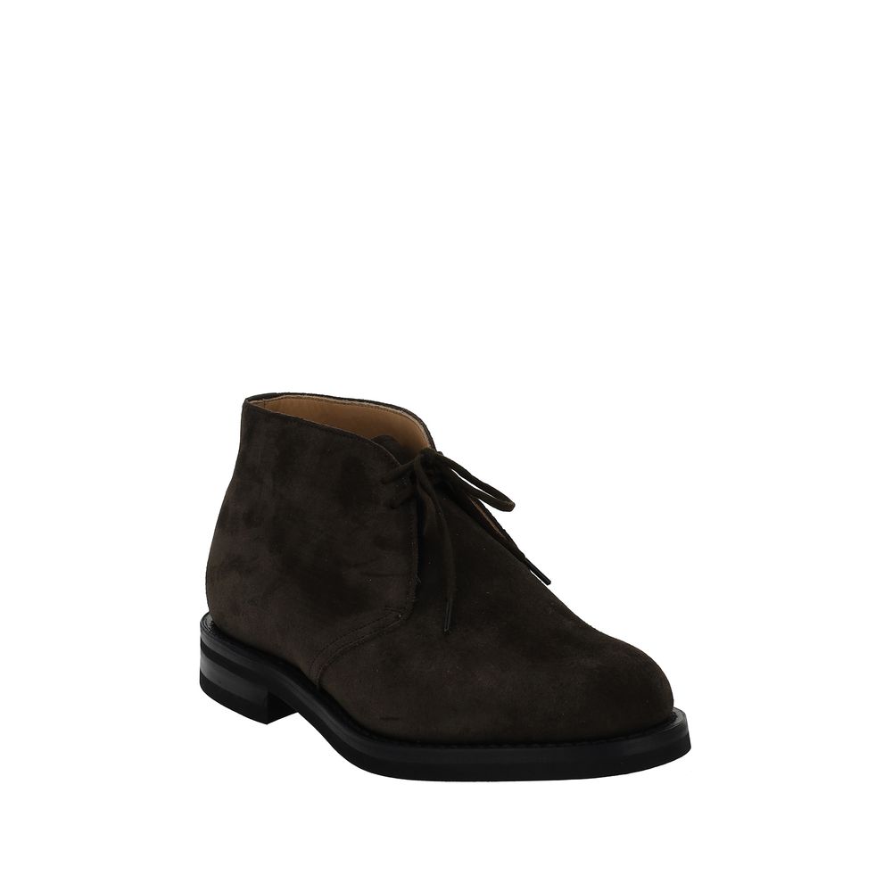 Brown Calf Leather Bos Taurus Lace-Up Boots