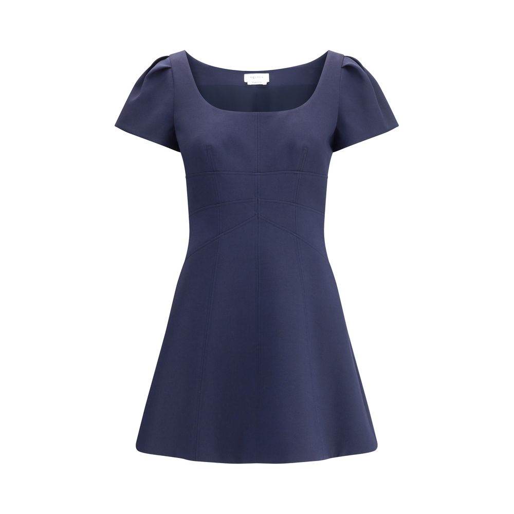 Blue Wool Casual Dress