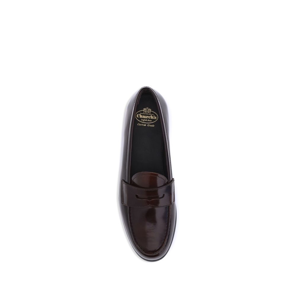 Brown Calf Leather Bos Taurus Slip-On Loafers
