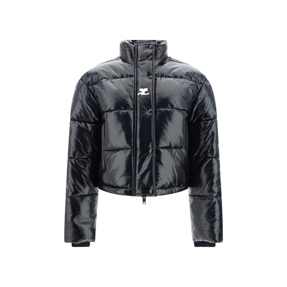 Black Viscose Full-Length Jacket