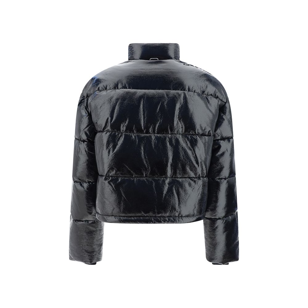 Black Viscose Full-Length Jacket