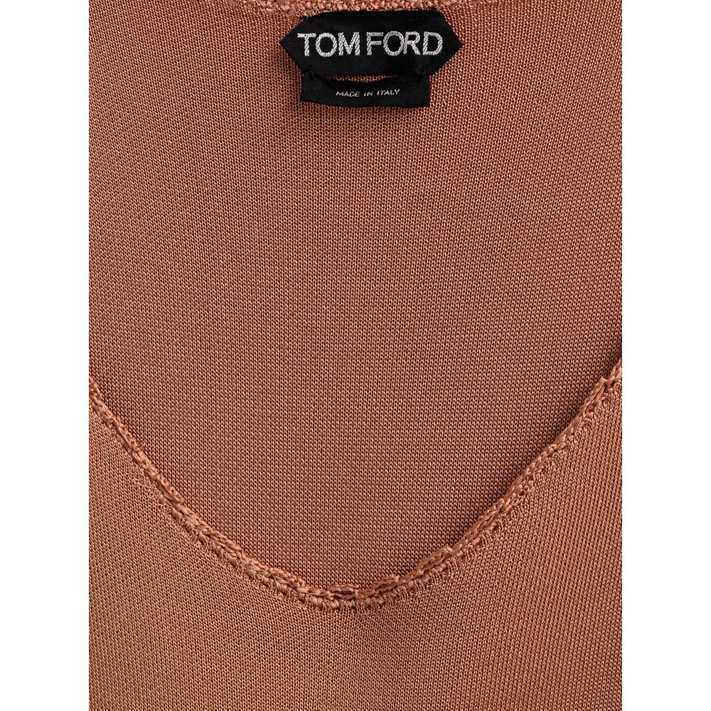 Orange Viscose Long Dress