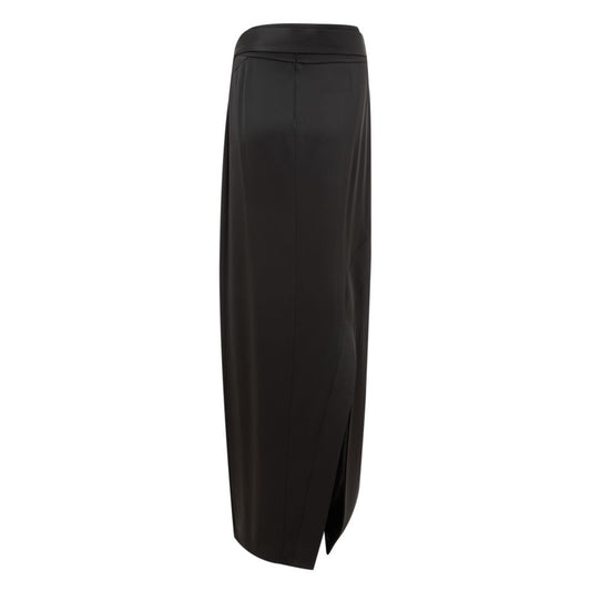 Black Acetate Long Skirt
