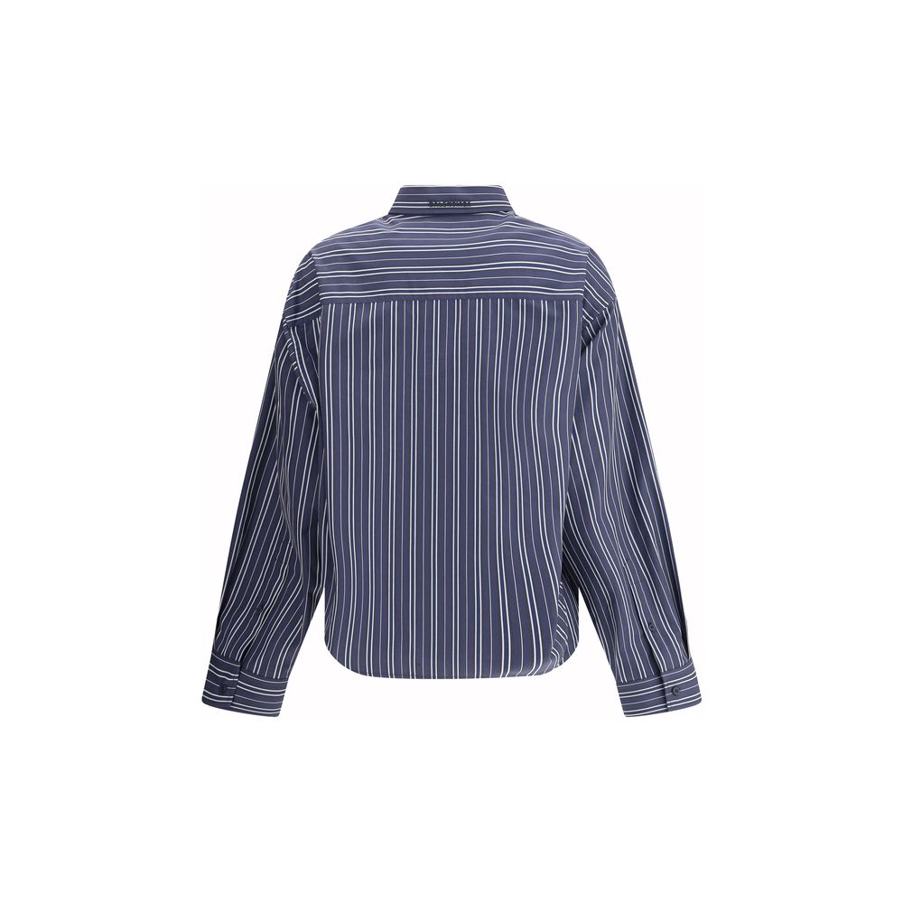 Blue Cotton Pattern Shirt