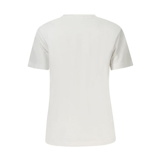 White Cotton Women T-Shirt
