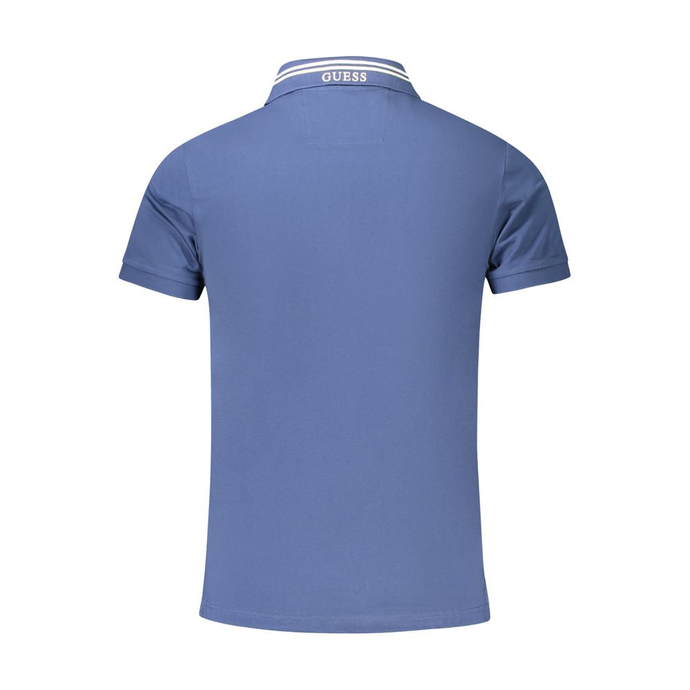 Blue Cotton Polo Shirt