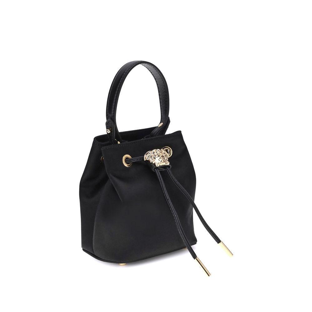Black Viscose Shoulder Bag