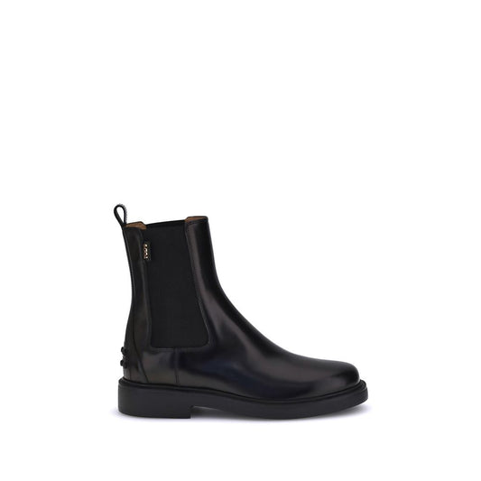 Black Calf Leather Bos Taurus Chelsea Boots