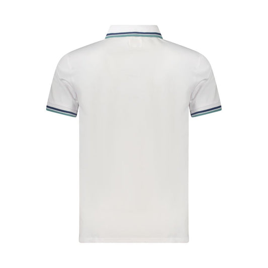 White Cotton Men Polo Shirt