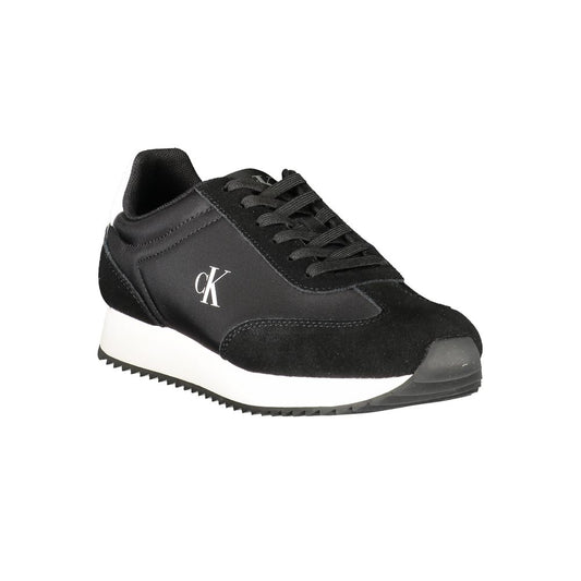 Black Polyester Sneaker