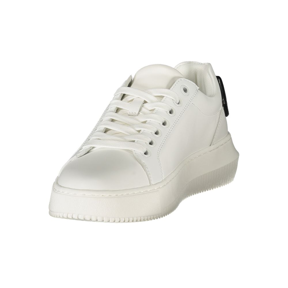 White Polyester Sneaker