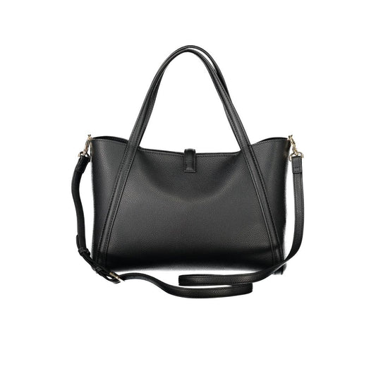 Black Polyethylene Women Handbag