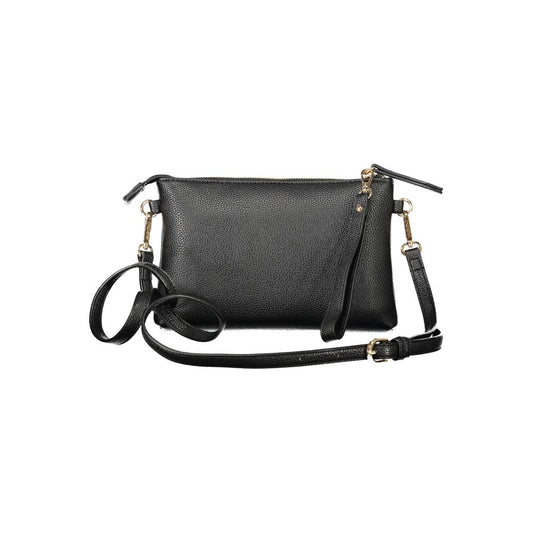 Black Polyurethane Women Handbag