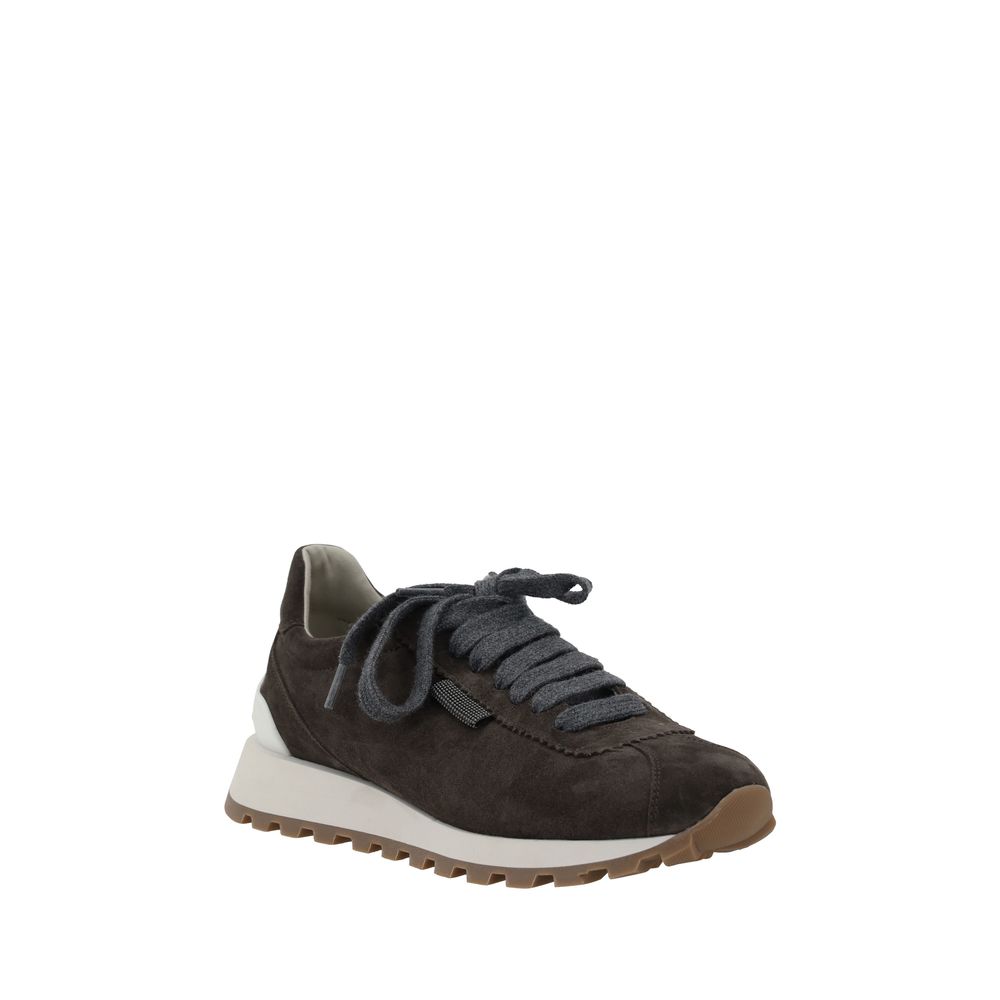 Black Rubber Platform Sneakers