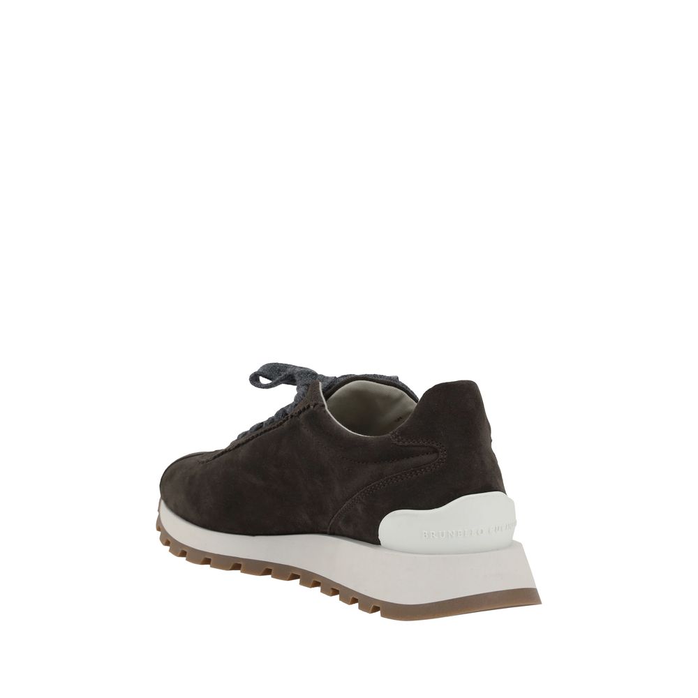 Black Rubber Platform Sneakers