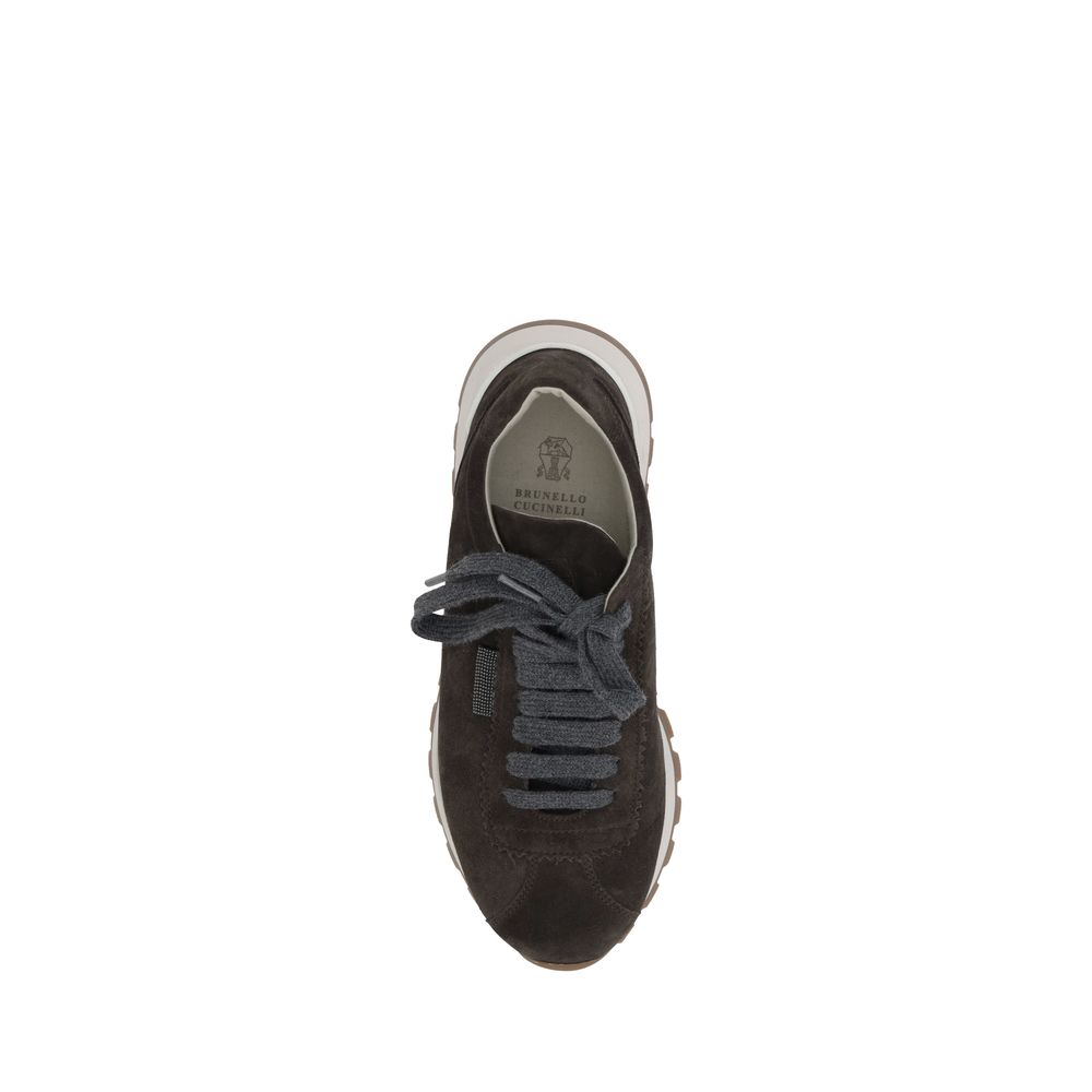 Black Rubber Platform Sneakers