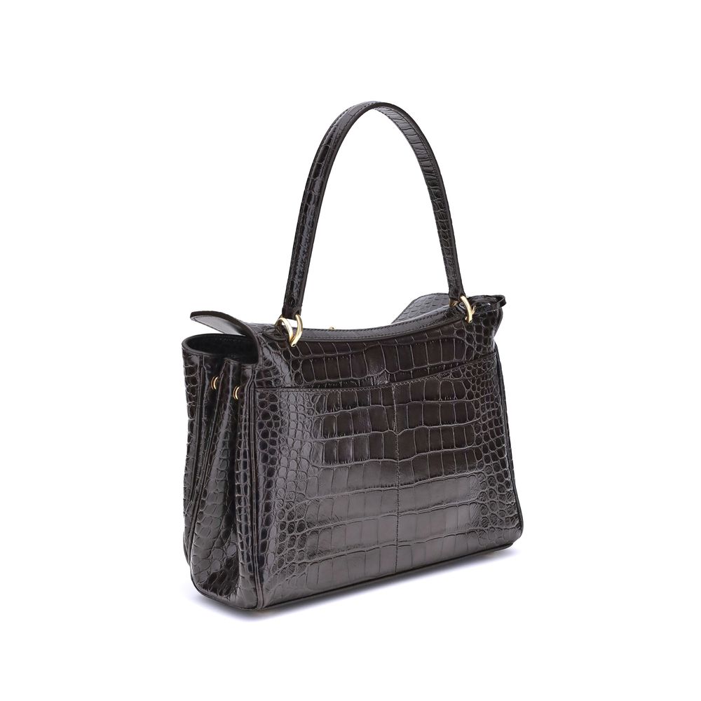 Black Calf Leather Bos Taurus Shoulder Bag