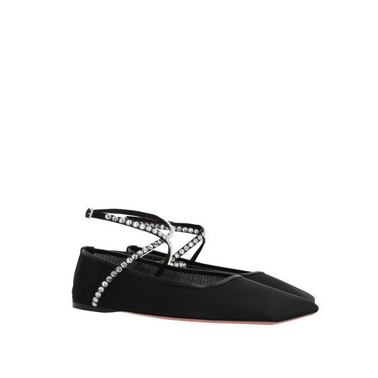 Black Fabric Ballet Flats