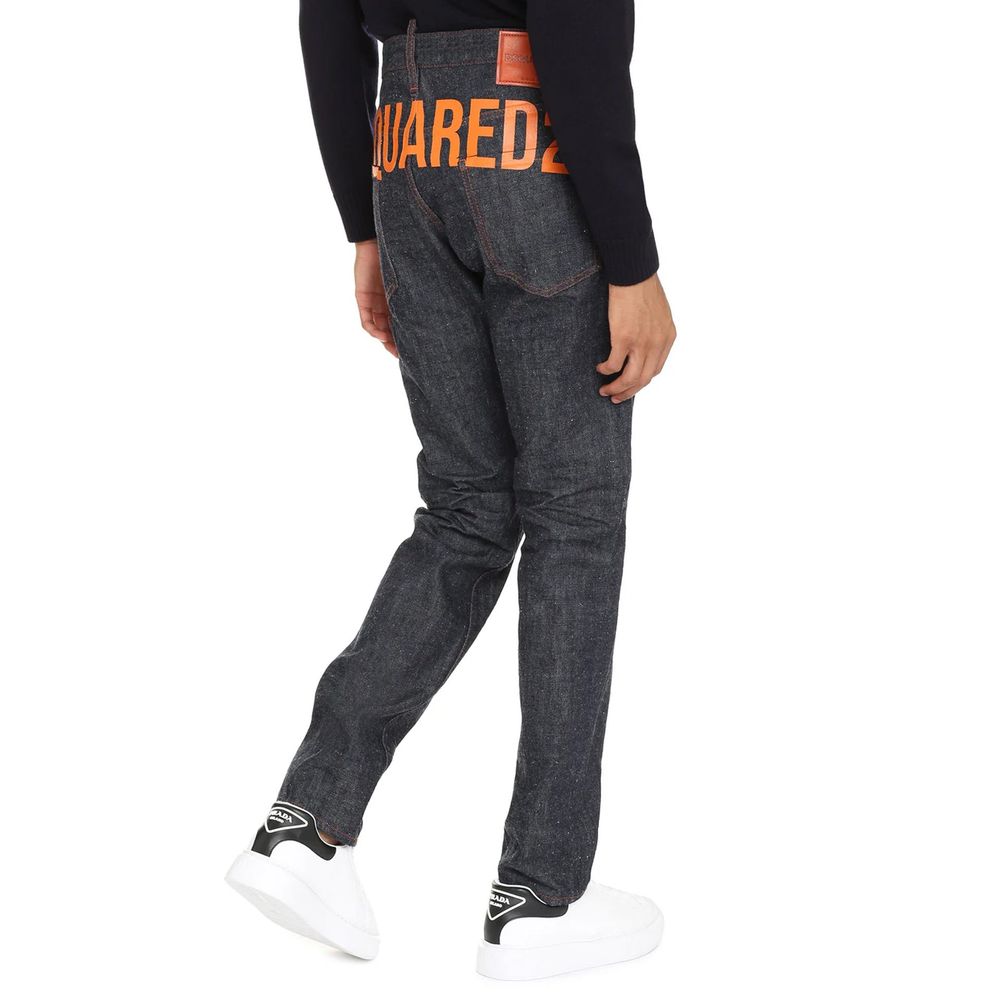 Blue Cotton Relaxed Fit Jeans