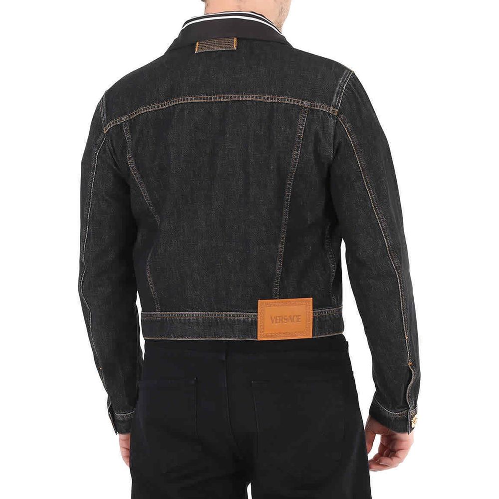 Black Cotton Denim Jacket