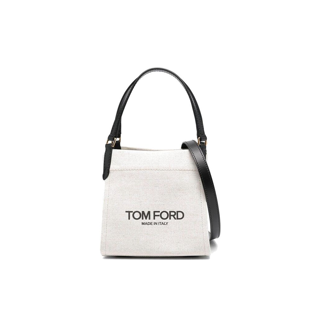 Beige Canvas Tote Bag
