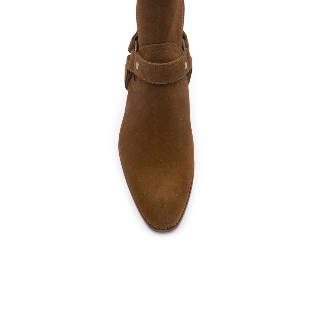 Brown Calfskin Ankle Boots
