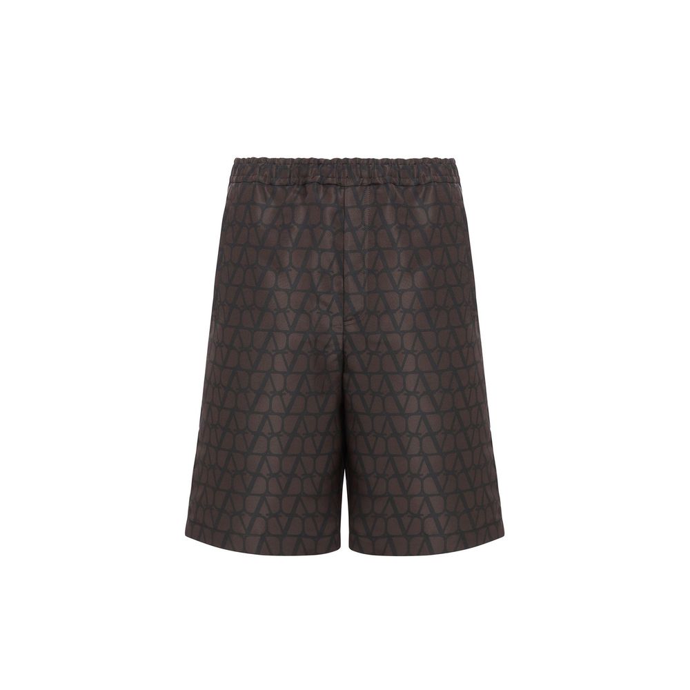 Brown Silk Shorts