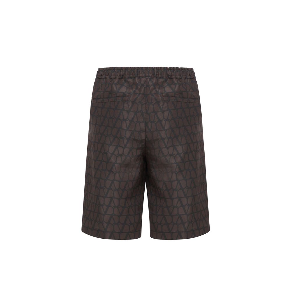 Brown Silk Shorts