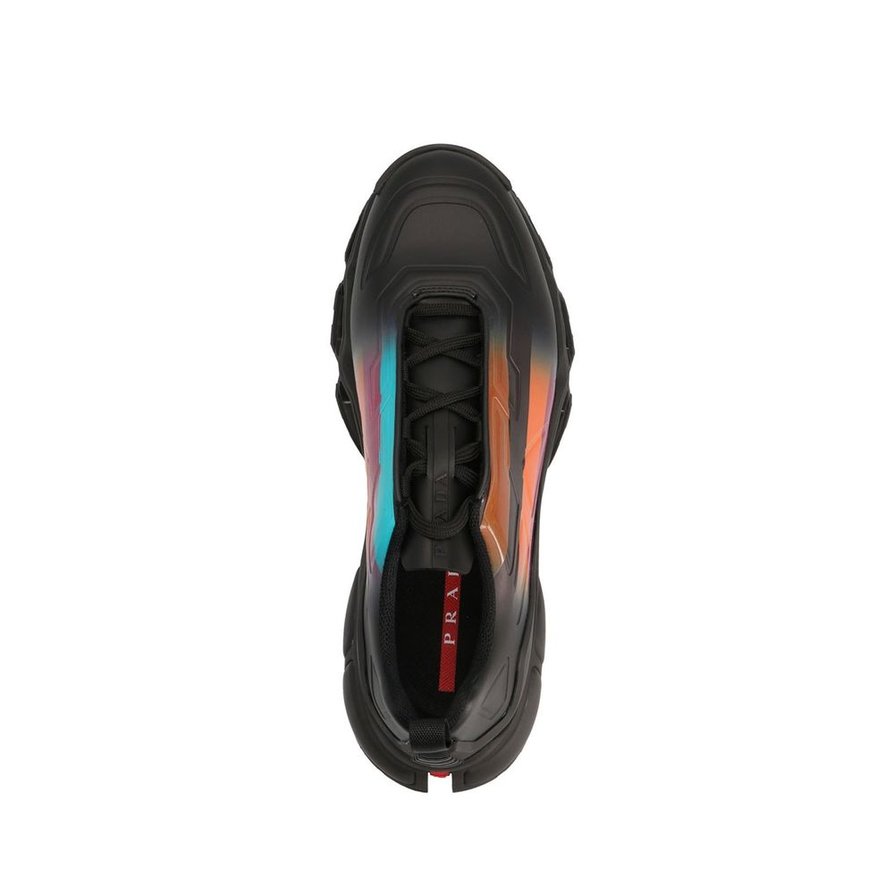 Black Rubber Chunky Sneakers