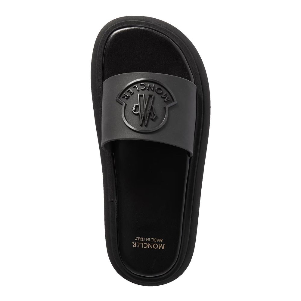 Black Rubber Slides