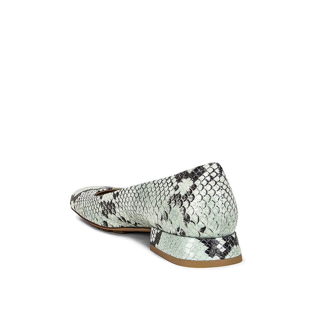 Green Calfskin Ballet Flats