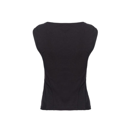Black Viscose Women Top