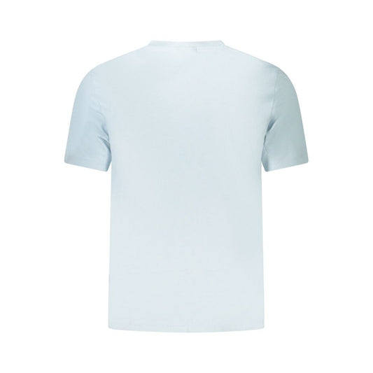 Blue Cotton Men T-Shirt