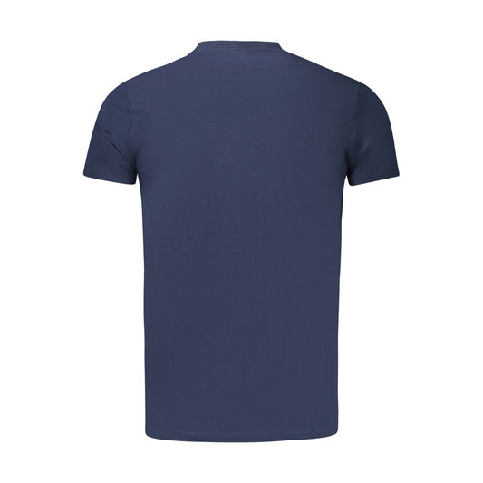 Blue Cotton Men T-Shirt