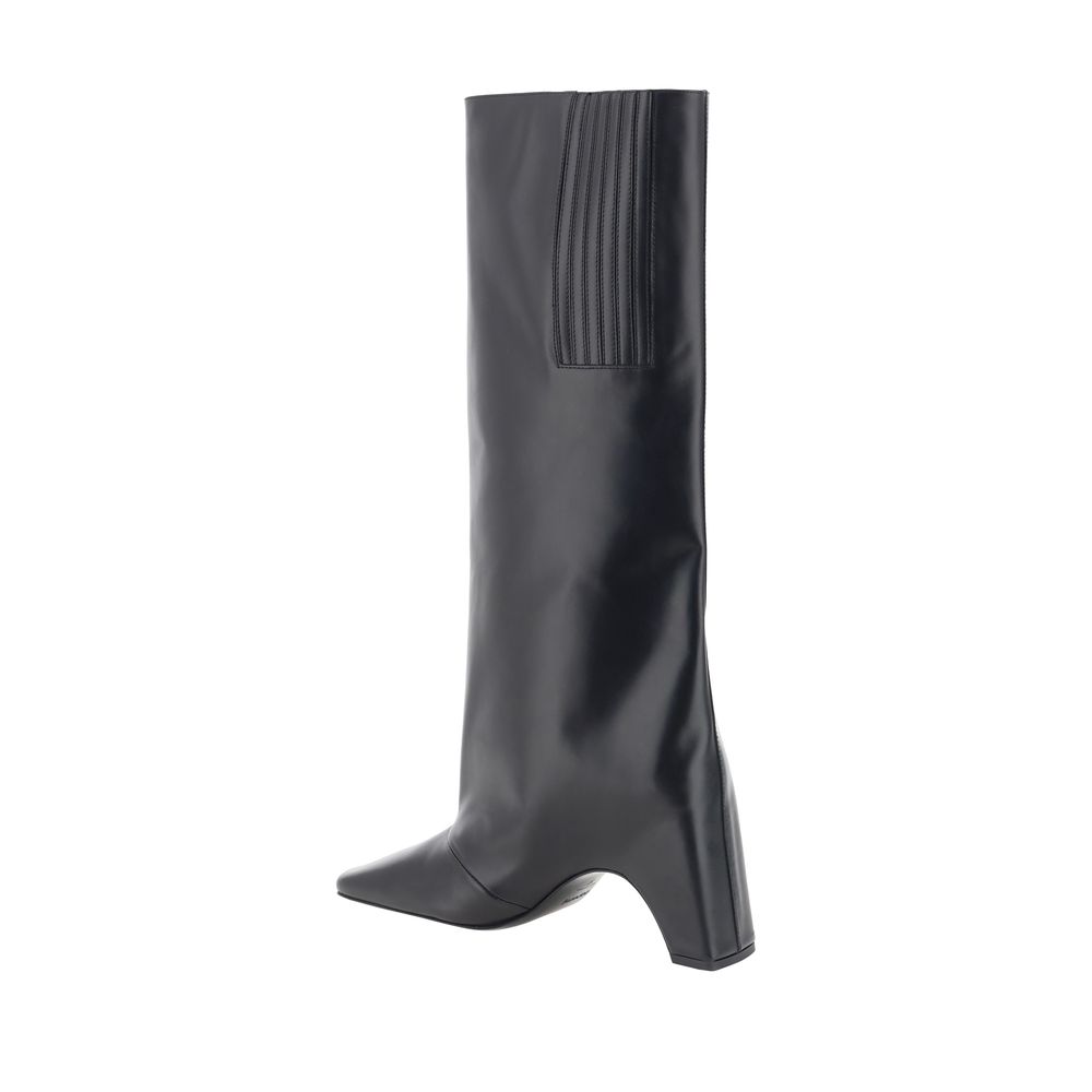 Black Calf Leather Bos Taurus Boots