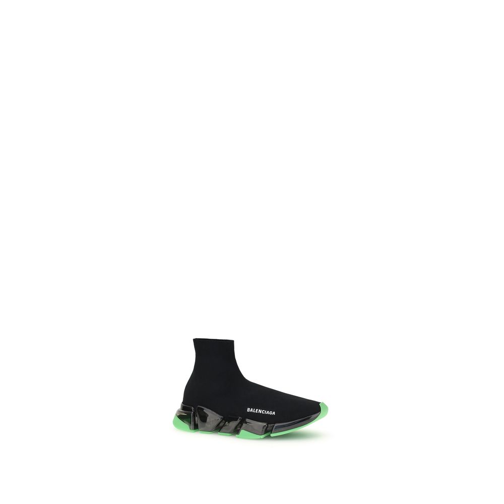 Black Polyester Athletic Sneakers