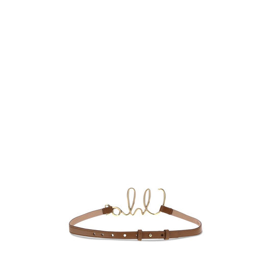 Brown Calf Leather Bos Taurus Thin Belt