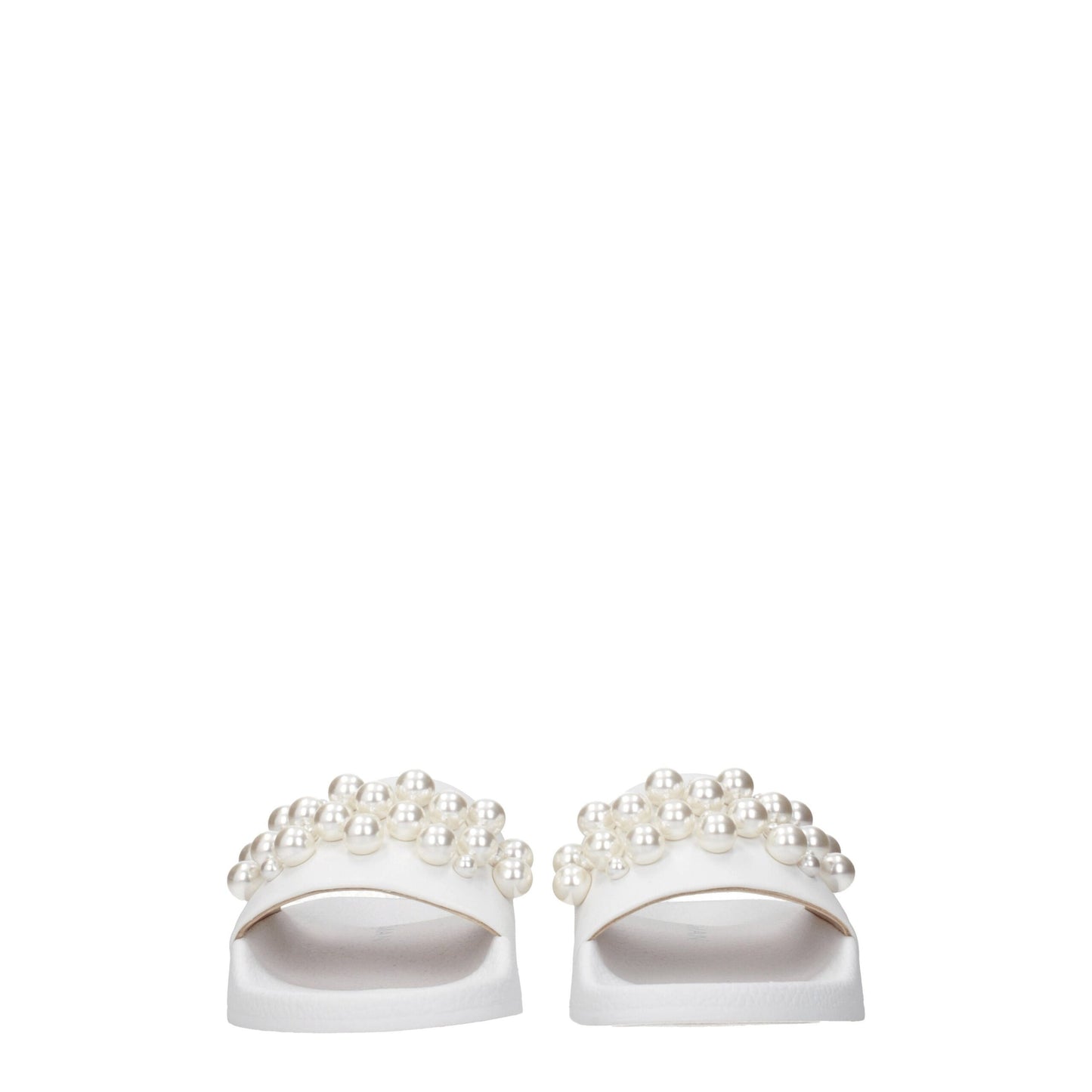 White Leather Slippers